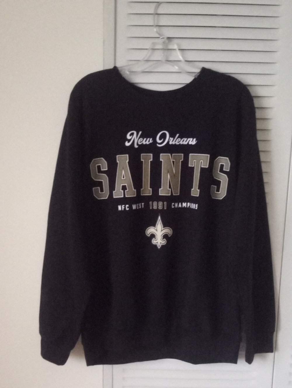 NFL New Orleans Saints Black and Gold Crewneck Sweatshirt